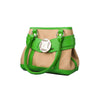 Small Burlap Handbag - Green