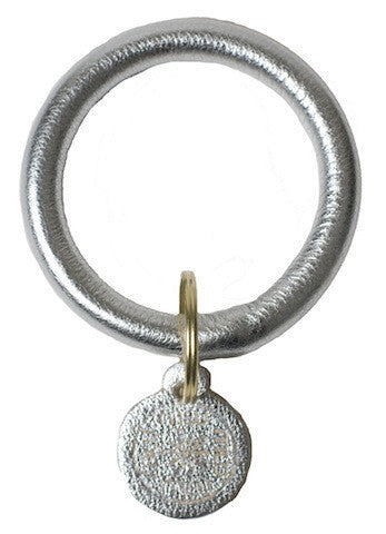 Signature Leather Keyring Bracelet - Silver