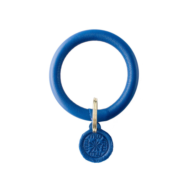 Signature Leather Keyring Bracelet - Royal Blue