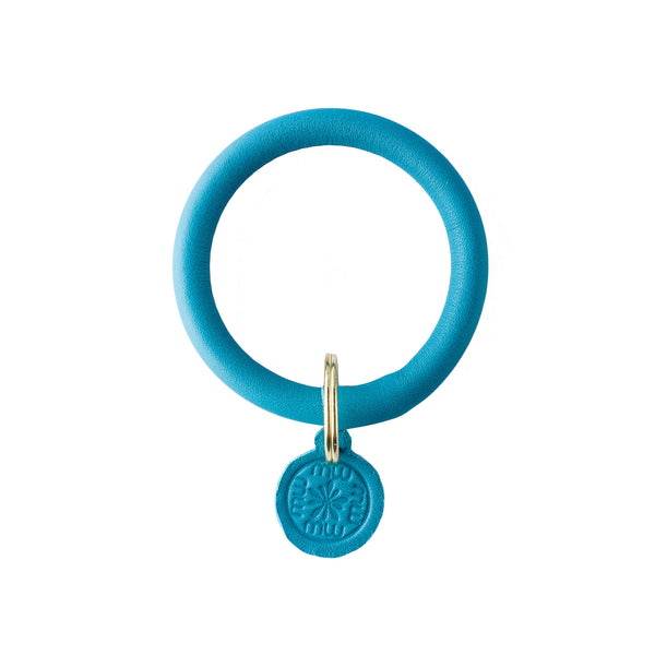 Signature Leather Keyring Bracelet - Turquoise