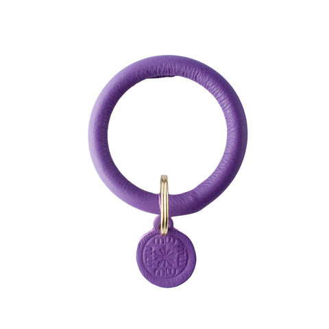 Signature Leather Keyring Bracelet - Purple