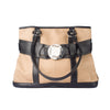 Large Burlap Handbag - Black