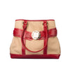 Large Burlap Handbag - Red
